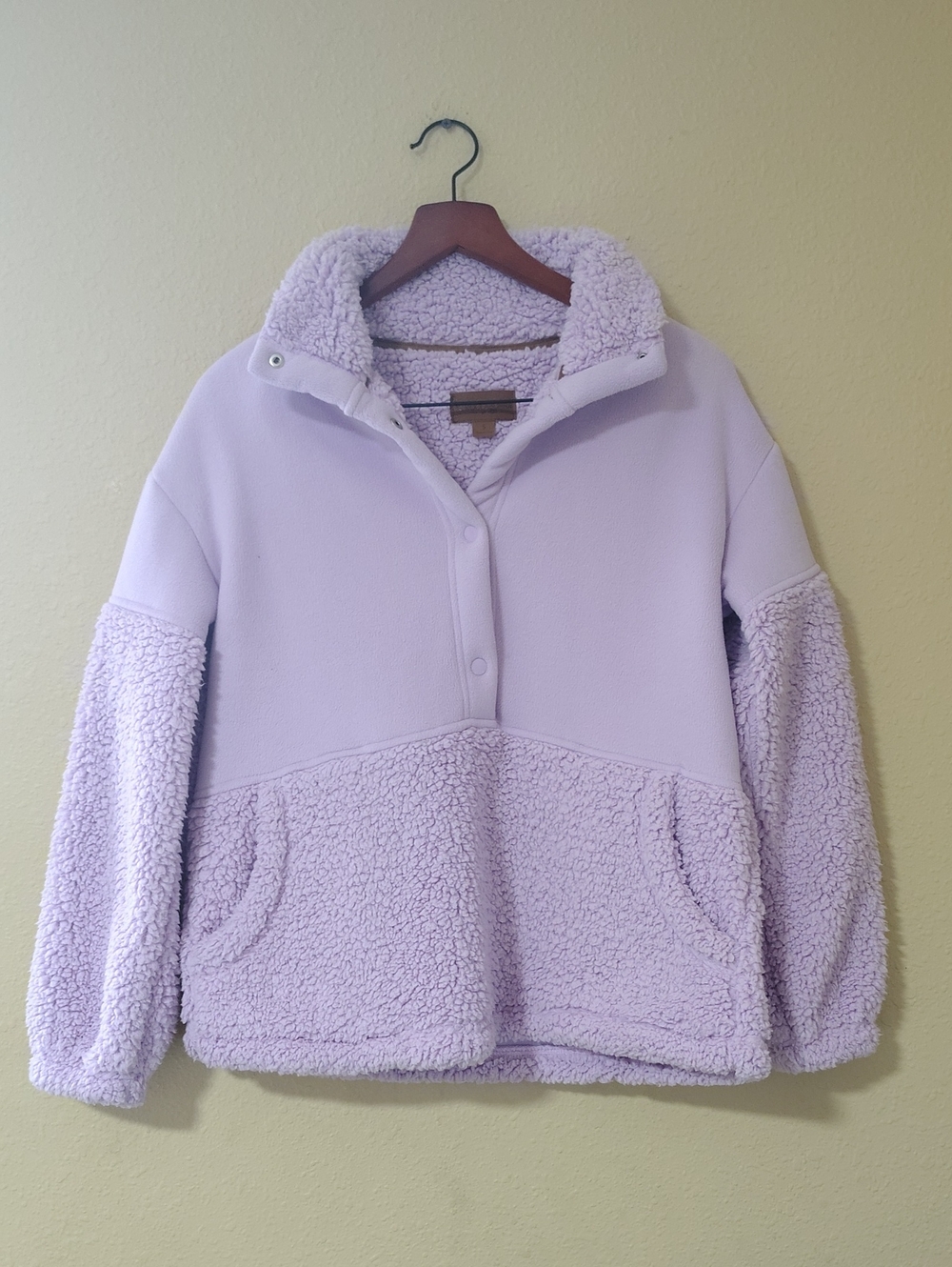 Koolaburra by UGG Bonded Faux Fur Pullover Teddy Soft Fleece Jacket Size S Cozy
